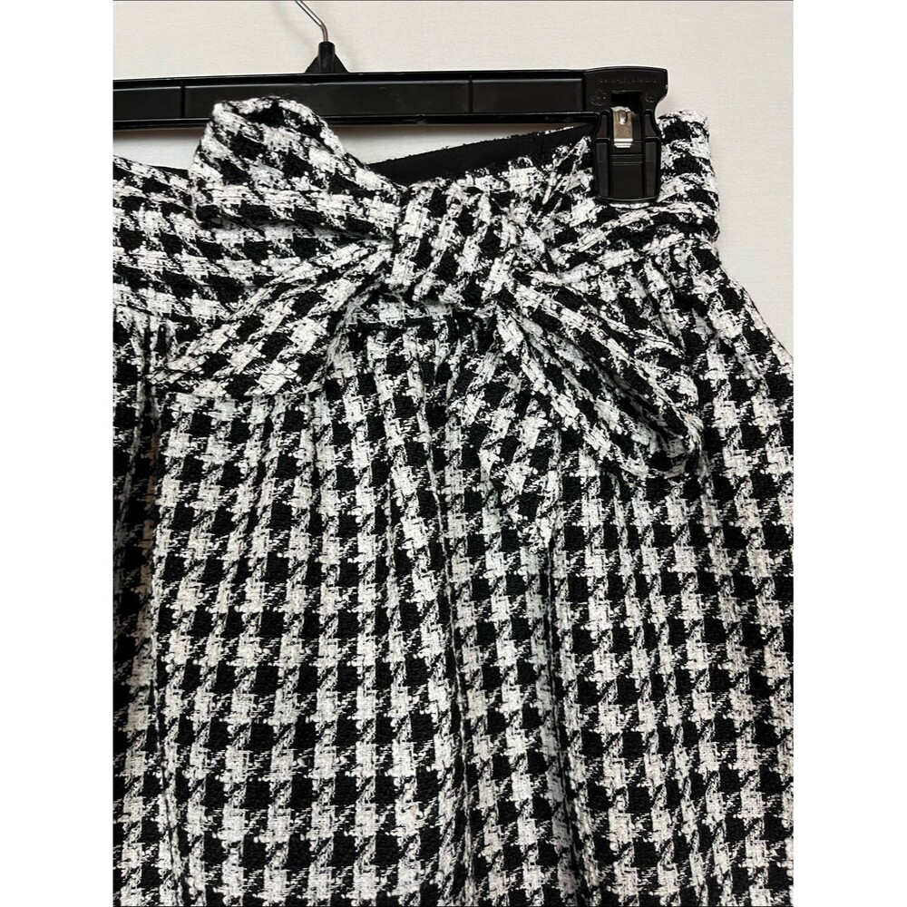 NWT Express Houndstooth Black and White Ruffle Skirt - Picture 3 of 8